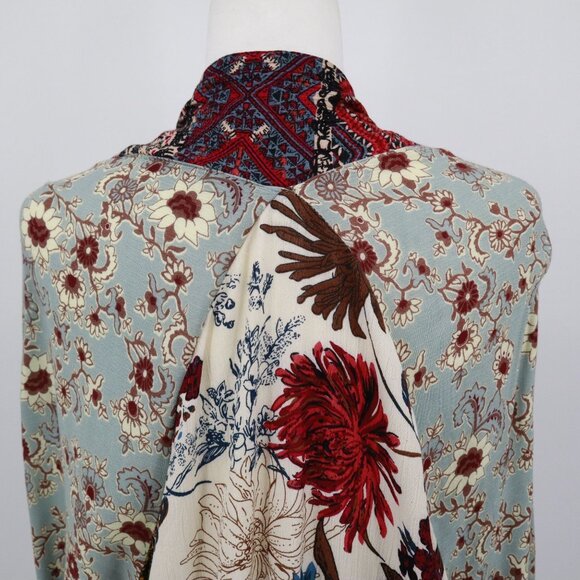 Umgee Vanilla Blossom Cardigan Womens S/M Blue Boho Eclectic Gypsy Ethnic Tribal - Picture 11 of 16
